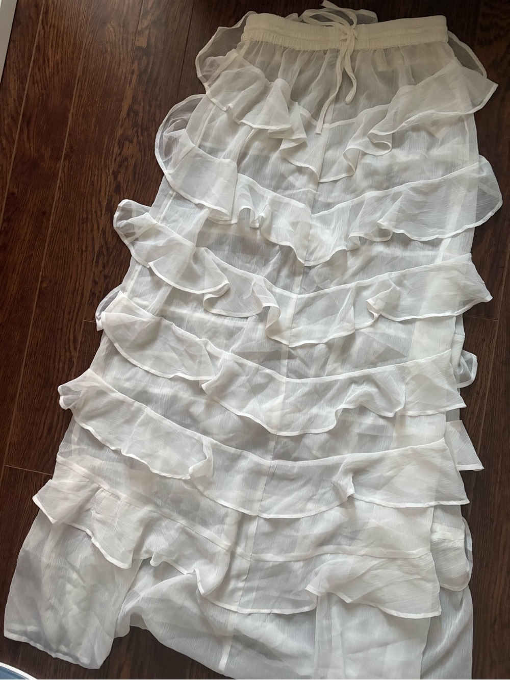 NWT Miss Selfridge Sheer Ruffle Skirt US 0 - Picture 6 of 12